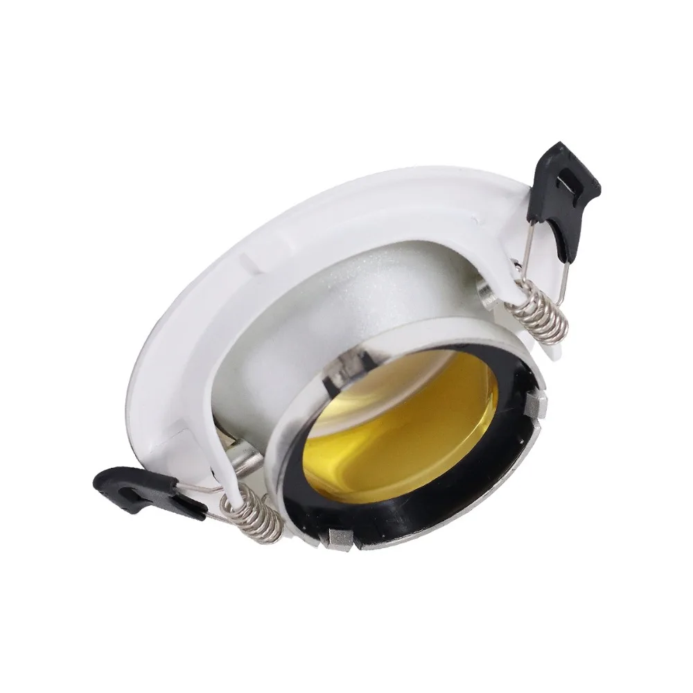 LED typu Downlight uchwyt ramki regulowany wycięty otwór 70mm złączka lampa sufitowa do wbudowania gu5. 3 GU10 MR16 żarówka wymienna