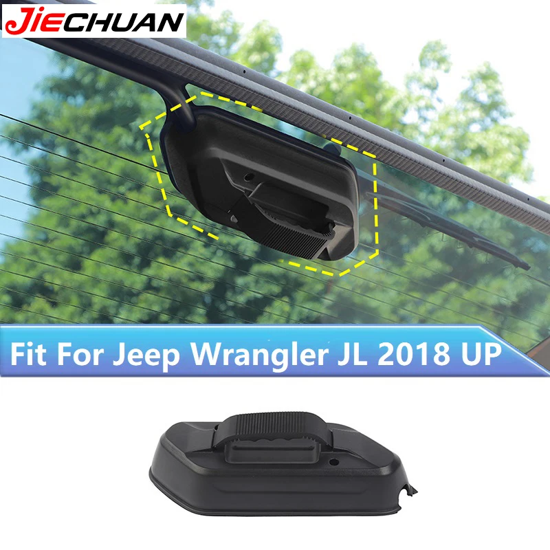 

JIECHUAN Black ABS Car Taildoor Glass Handles Fit For Jeep Wrangler JL 2018 Up Auto Exterior Door Handle Fastener Accessories