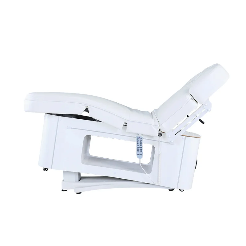Heating Beauty Bed Electric Facial with Cabinet of Facial Bed Memory Mode for White LED Lamp Electric Beauty Facial Bed
