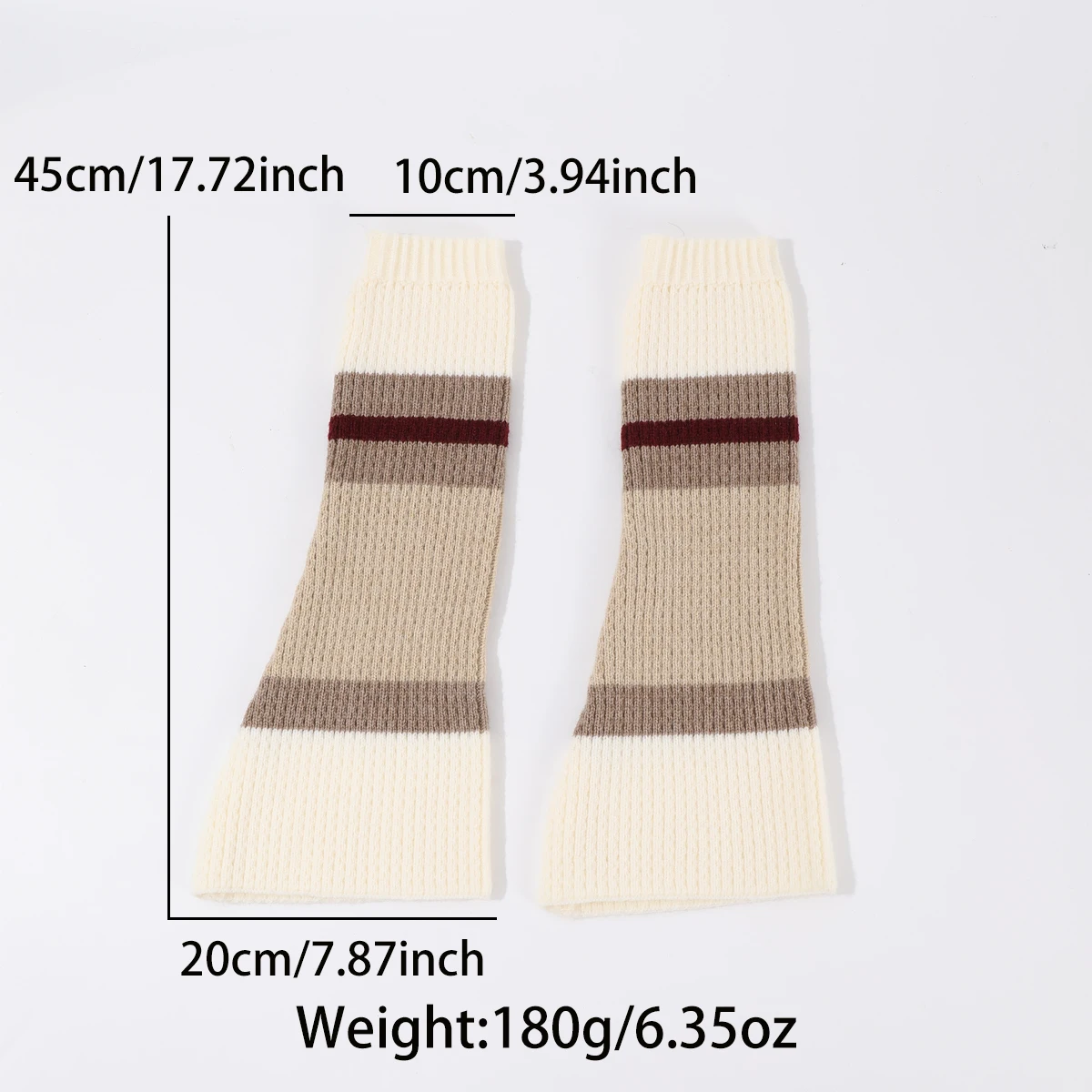 Wool Fabric Women Knitted Leg Warmers Maillard Color Matching Fashionable Retro Style Warm Daily Outing Gift First Choice