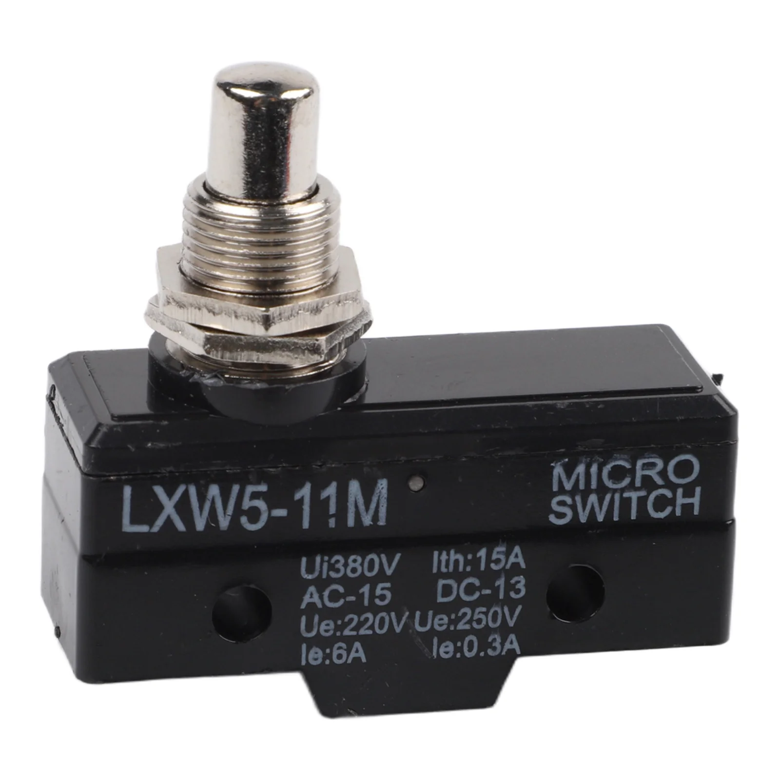 LXW5-11M Limit Switch 10A Push Plunger 1NO 1NC Conatact Congfiguration 3 Screw Terminals 500000 Cycles Actuated Momentary