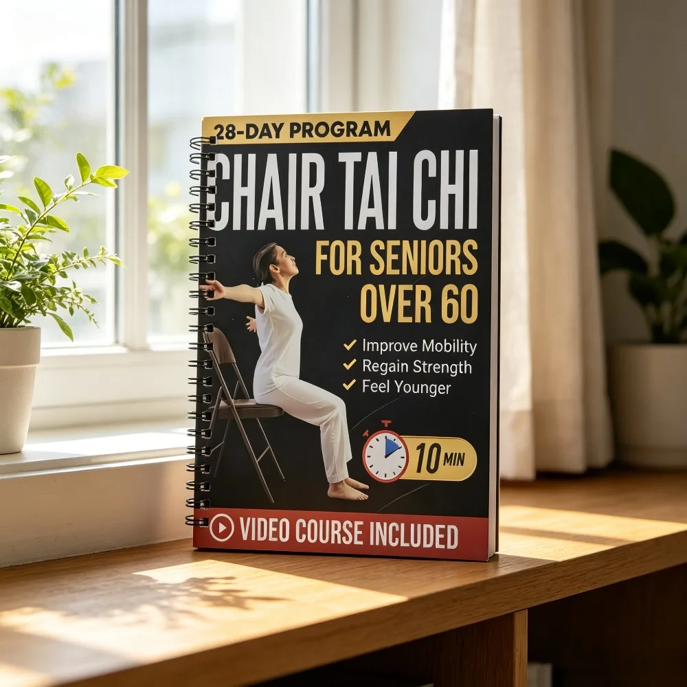 Chair Tai Chi English For Seniors Over 60 Spiral Bound Book 28‑Day Exercise Program With Video Course Free Shipping