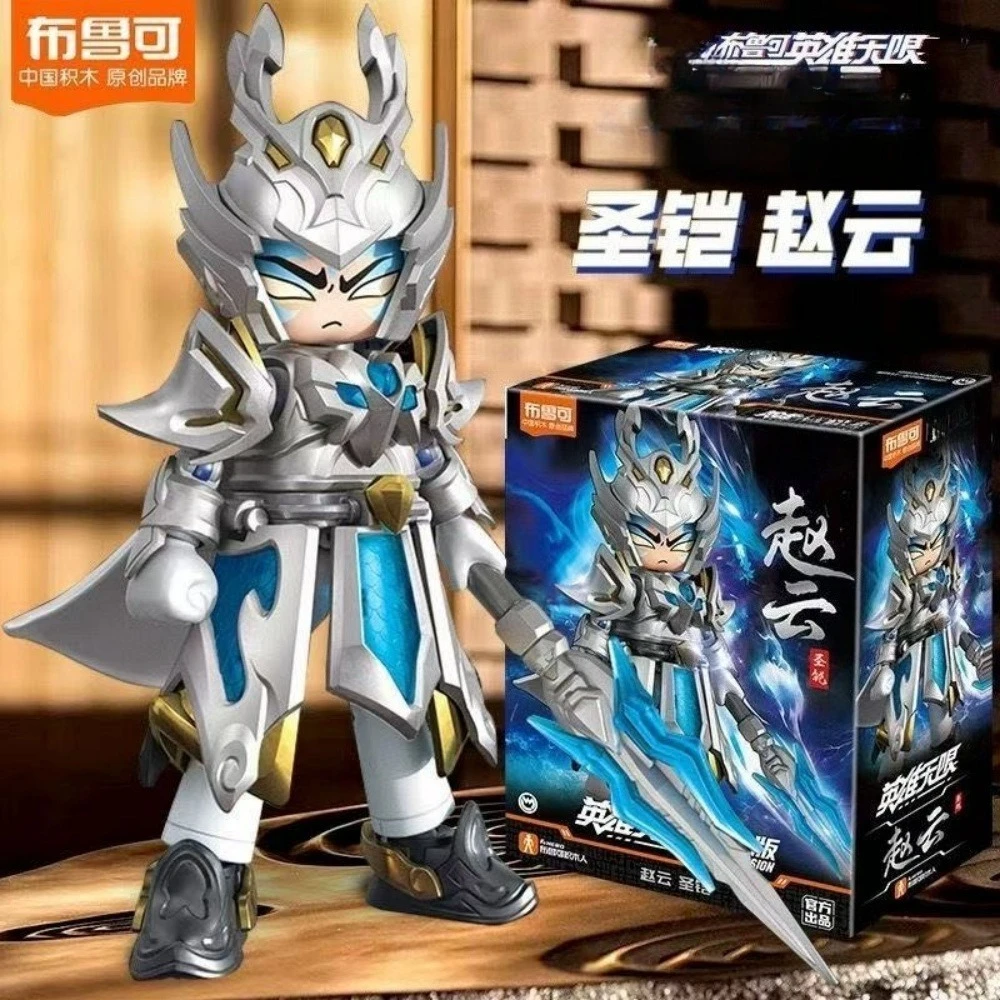 Blokees Block Heroes ilimitado Lu Bu Liu Bei Anime modelo de ensamblaje periférico decoración de escritorio regalos sorpresa para niños Juguetes