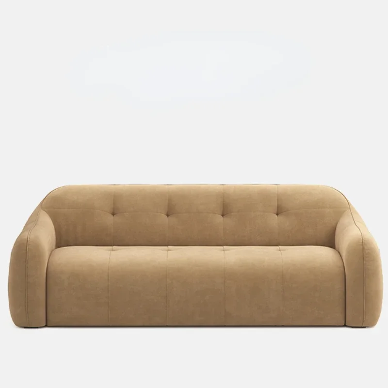 Leather sofa modern minimalist home straight cloth sofa