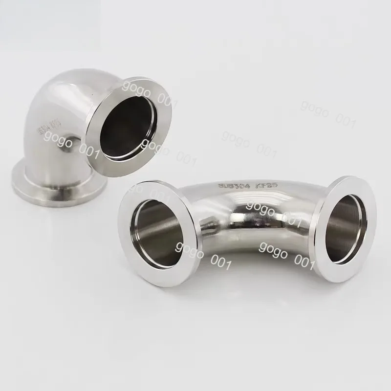 304 stainless steel vacuum KF elbow, high vacuum quick-install clamp elbow KF10KF16KF25 40 50