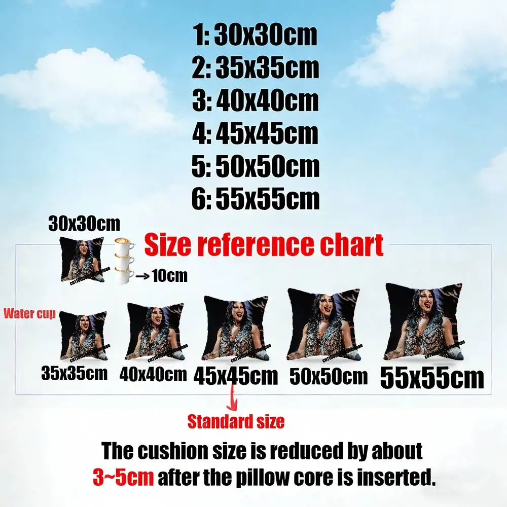 For R-Rhea Ripley Throw Pillow Case 40x40cm Decoration DIY Square Chair Pillowcase Pad Cover