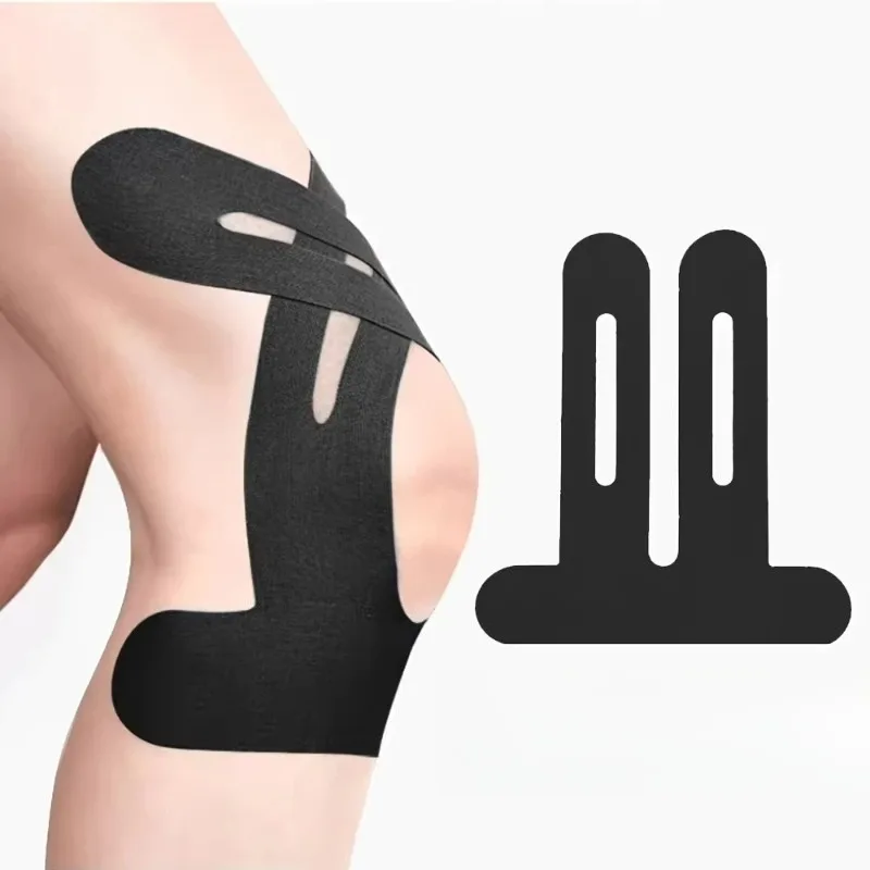 Fita de Kinesiologia para Joelhos, Impermeável e Elástica, Fita Respirável para Joelhos, Fita Atlética que Proporciona Suporte e Estabilidade para Corrida, 5 Peças