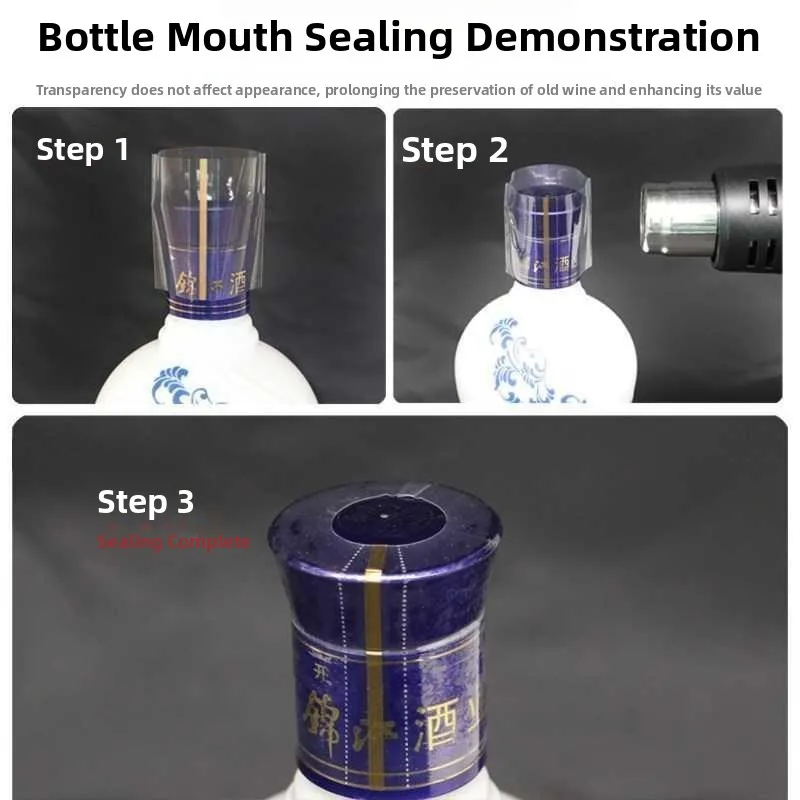 

Alcohol Specialty Heat Shrink Film Bottle Sealing Wrap Liquor Packaging Plastic Seal Film Bottle Neck Label Chinese White Wine