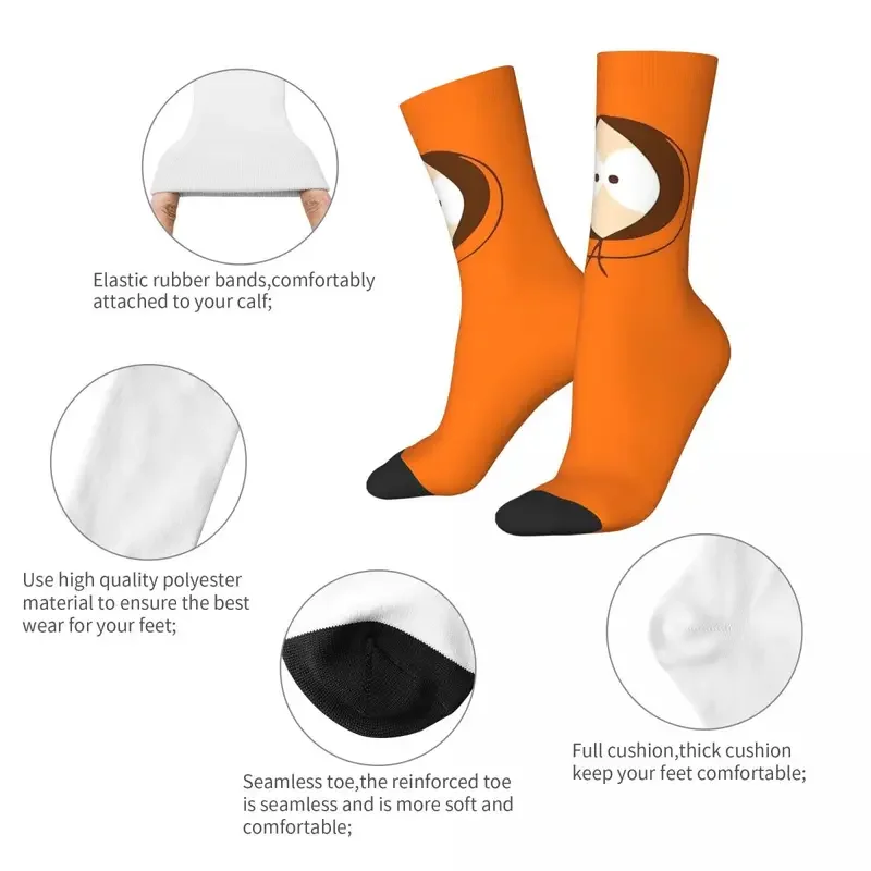 Y2K Winter Warm Crazy Design Unisex Kenneth Kenny McCormick South-Park Sweat Absorbing Basketball Socks