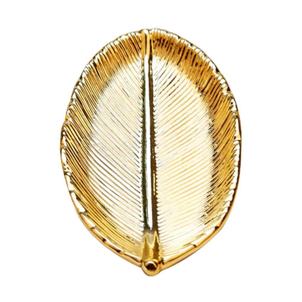 السيراميك مجوهرات عرض لوحة ورقة شكل حلقة حامل مسمار الفن عرض لوحة مجوهرات المنظم صينية تخزين المنزل