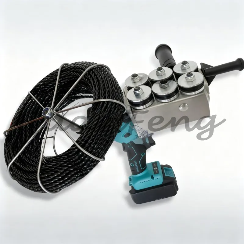 Automatic wall wire threading machine, lithium power cable puller for wall wire, 220V 30M
