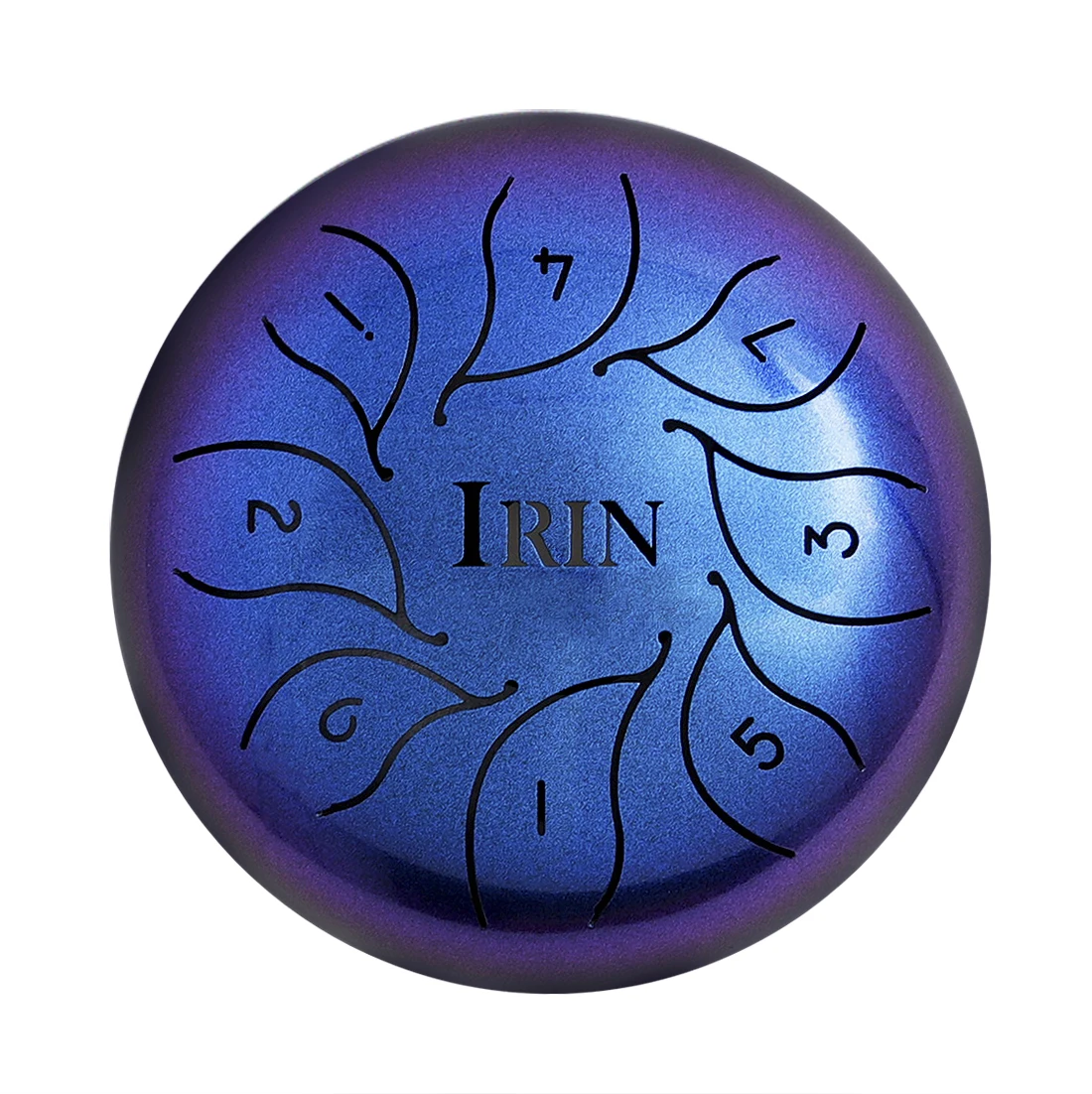 

IRIN 5.5-inch Hollow Out Steel Tongue Drum Ethereal Drum For Children/Music Lovers Percussion Instrument Bronze/Sky Blue