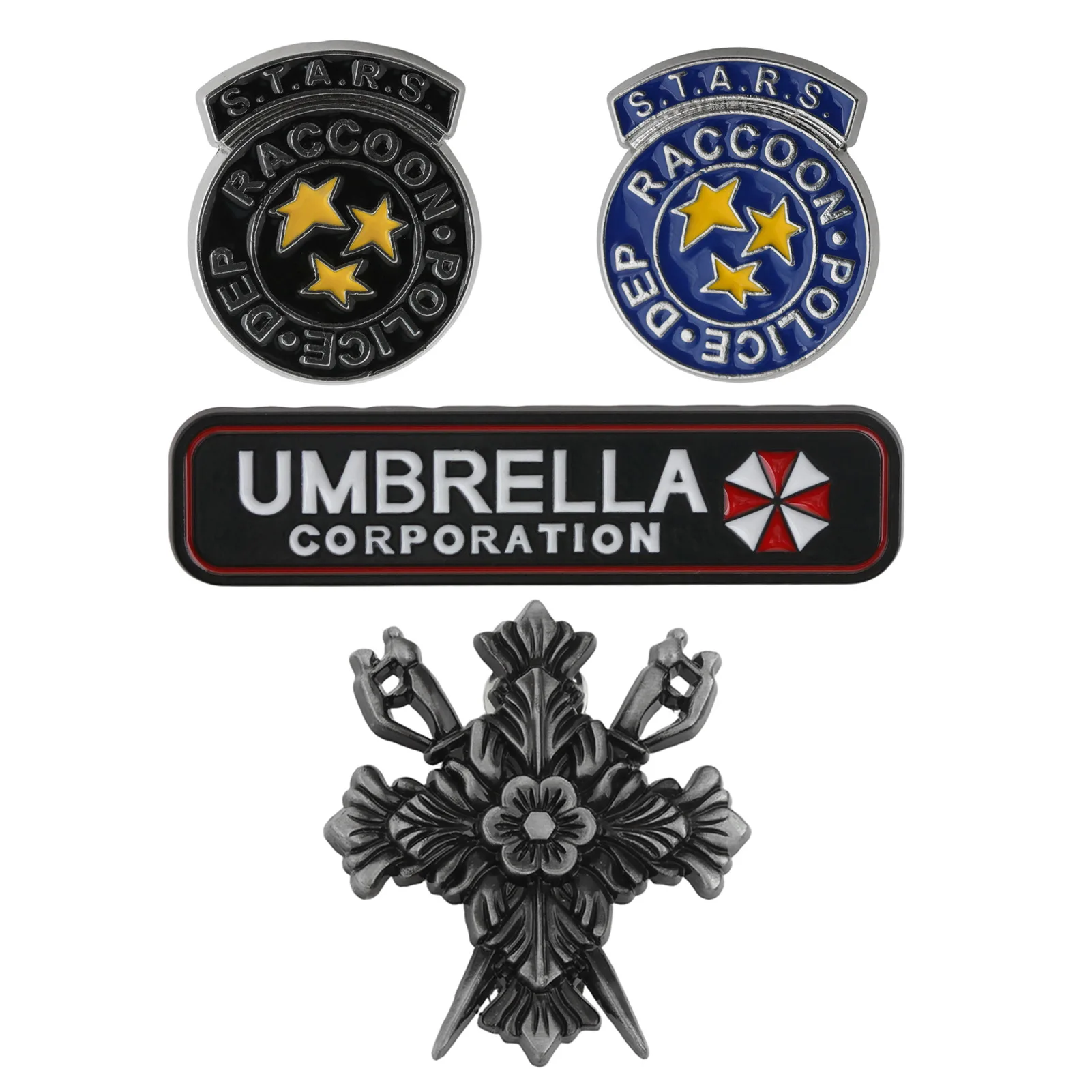 Stars Rescue Raccoon Police Department Enamel Pins Terrifying Game Movies Brooches Lapel Badges Jewelry Gift For Fans Friends