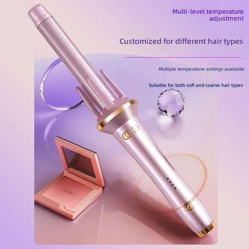 for Fully Automatic Curling Iron 25mm Big Wave Electric Rotating Curler Negative Ion Hair Styling Tool No Damage Lazy Curling