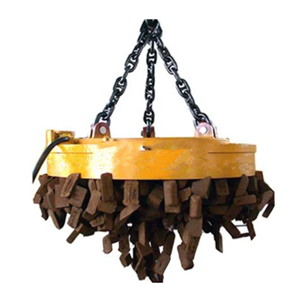1 Ton 2 Ton Circular Lifting Electromagnet Electric Magnet for Scrap Metal Handling Professional Industrial Crane Magnet