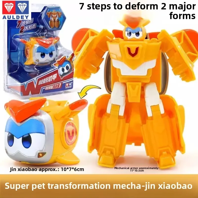 

Auldey Super Wings Super Pets Transformable Mecha Robot with Jett Dizzy Tino, Kids Toys for Boys Age 3-8, Robot Toys Collection