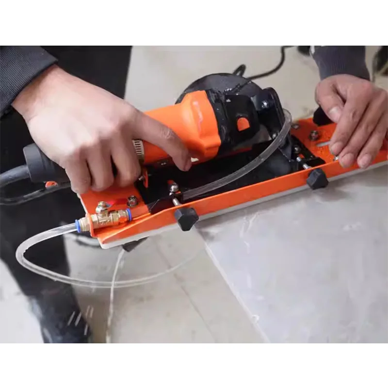45° Tile Chamfering Machine Benchtop Compact Multi-Function Right Angle/Rounded Edge Trimming Equipment Portable Chamfering Tool