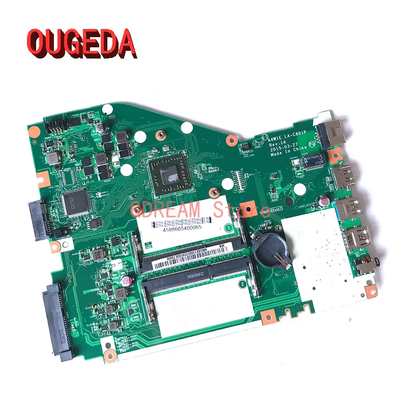 

OUGEDA A4W1E LA-C801P For Acer Aspire ES14 ES1-420 ES1-421 ES1-422 Laptop Motherboard With AMD CPU DDR3 Main board full tested
