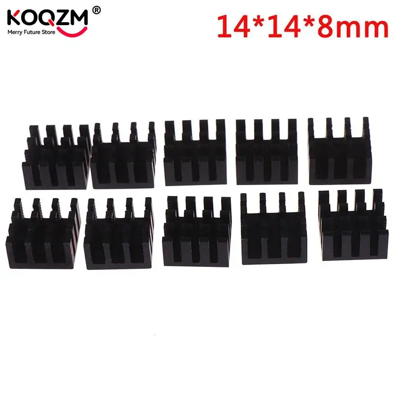 10pcs Computer Cooler Radiator Aluminum Heatsink Heat Sink For Electronic Chip Heat Dissipation Cooling Pads 14*14*8mm