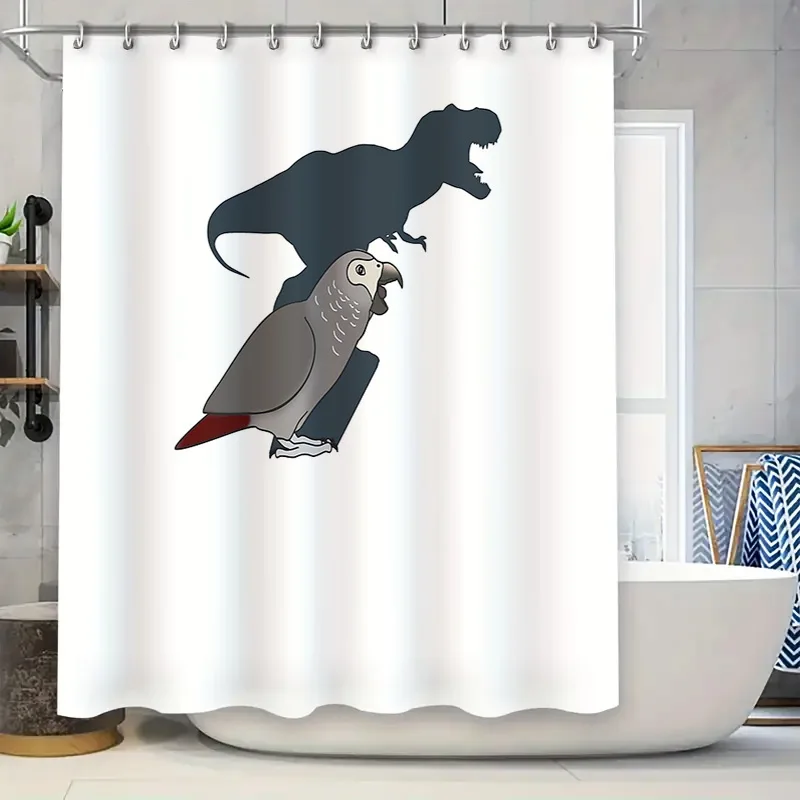 

Уникальная занавеска для душа с птицами, тропический лес, природный декор, водонепроницаемый набор для ванной комнаты, винтажный домашний декор, художественный узор, современный стиль