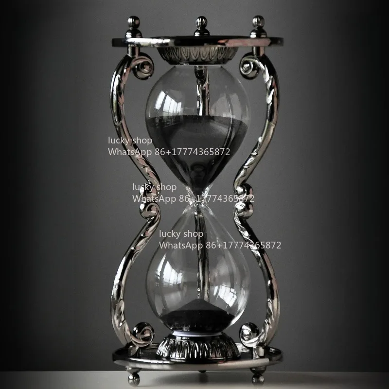 Twelve Constellations Metal Hourglass 30 Minutes Timer Creative Ornament Home Decoration for Men and Girlfriends Gift