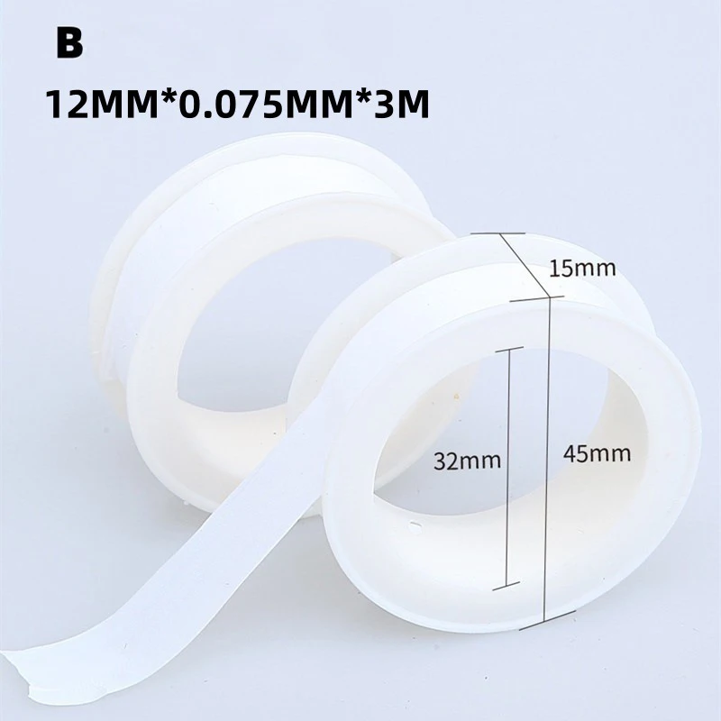 Teflons-Klebeband, PTFE, wasserdichtes Klempnerband, Rohrabdichtung, Sanitär-Gewindeband, Wasserdichtungsdichtung für Zubehör für Dusche, Klempner