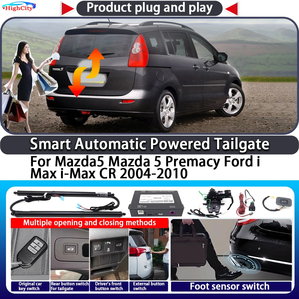 

For Mazda5 Mazda 5 Premacy Ford i Max i-Max CR 2004-2010 OEM Smart Automatic Powered Tailgate Key Trunk Close Kit Power Tailgate
