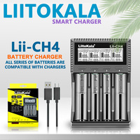 LiitoKala intelligent battery charger Lii-CH4 is suitable for 1.2V 1.5V 3.2V 3.7V 3.80V 18650 21700 26650 32700 AA AAA