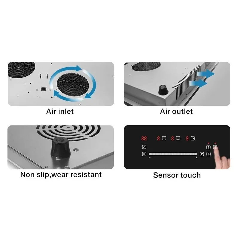Hidden Induction Cooktop Invisible Built in Herd Magnetic Under Granite Ceramic Stove Hob Stovetop Commercial Induction Cooker