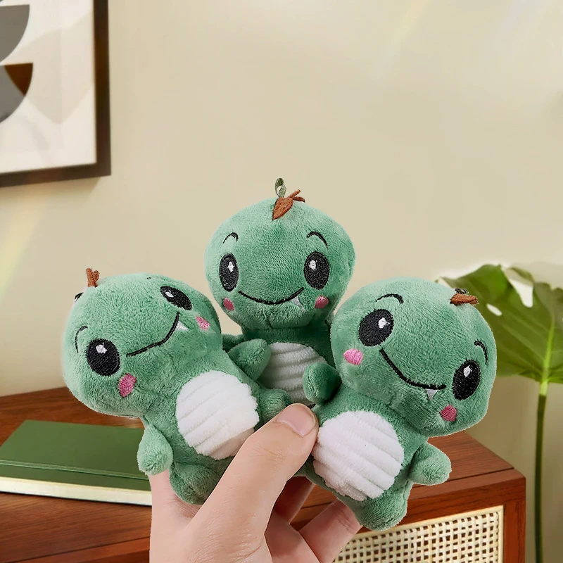 Cute Blush Dinosaur Plush Keychain Cartoon Animal Stuffed Doll Keyring Lovely Backpack Pendant Decoration Best Friend Gifts