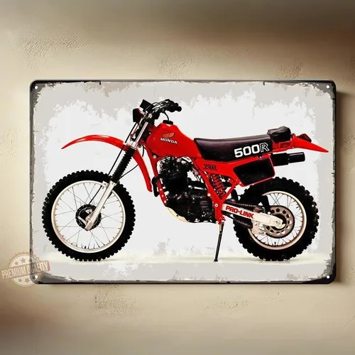 Xr500R Motocross Motorcycle Metal Poster Garage Decor Tin Sign