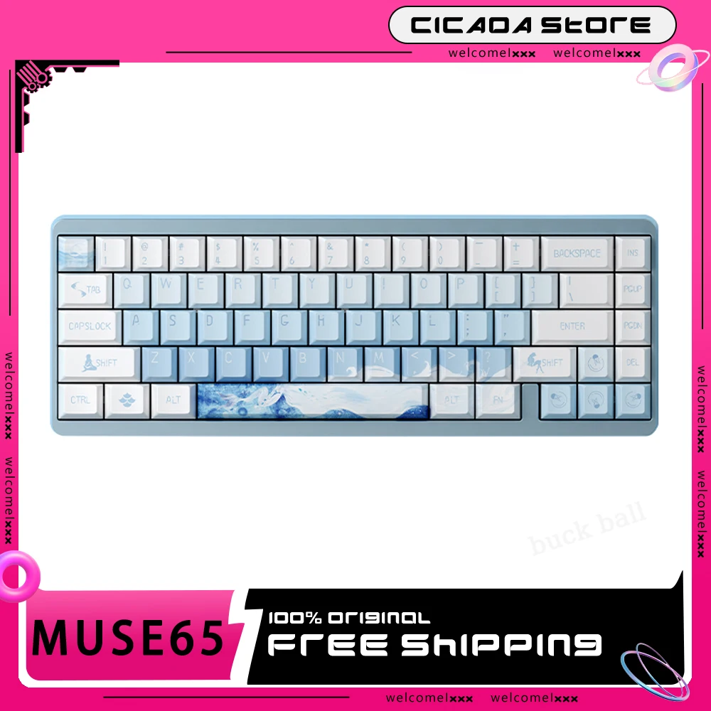 Varmilo Muse65 Mechanical Keyboard Magnetic Switch Esports Wireless Keyboard 67keys Cnc Aluminum Alloy Rgb Gaming Keyboards Gift