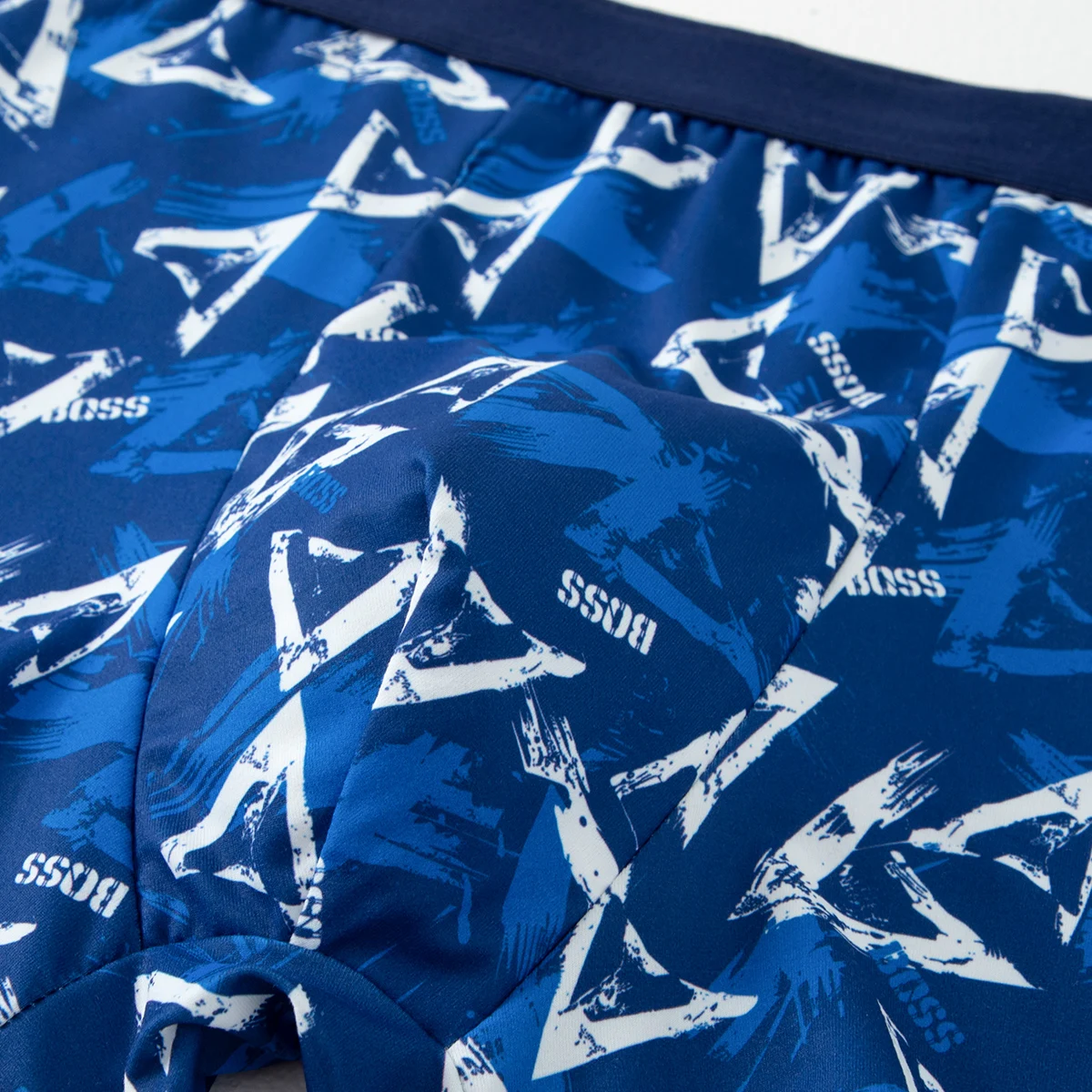 4-teiliges Set bedruckter Unterwäsche für Männer und Jugendliche, bequeme flache Boxershorts mit elastischem Bund, mehrfarbige Freizeitshorts – Detail 9