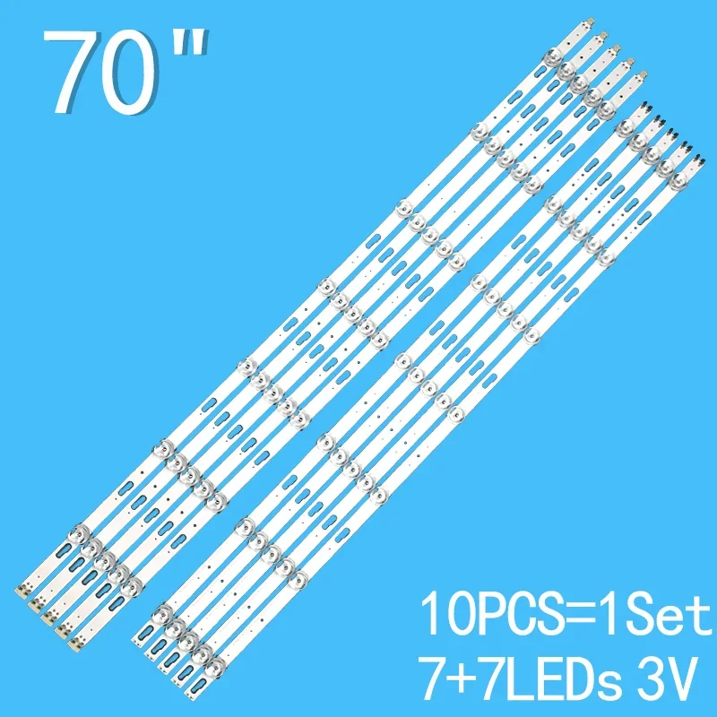 Tira de luces LED de iluminación trasera, accesorio Original de 3V para Samsung UE70TU7090 UE70TU7100 UE70TU7000 UN70TU7000 UE70TU7020K BN96-52063A 52065A LM41-01033A