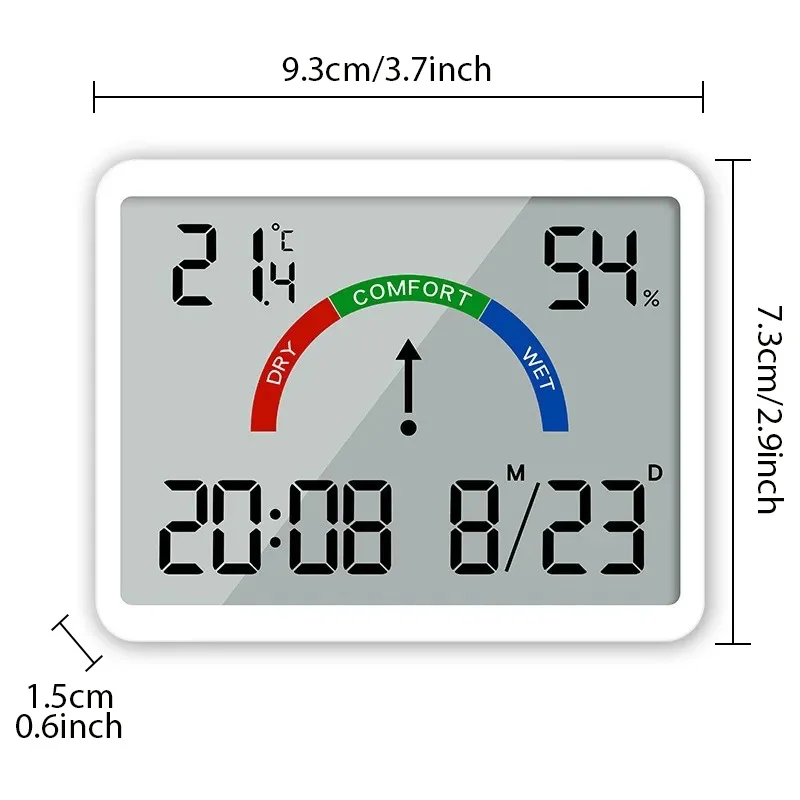 Ultra ince çalar saat LCD büyük ekran dijital sıcaklık higrometre basit çalar saat manyetik tasarım masa dekorasyon saatler