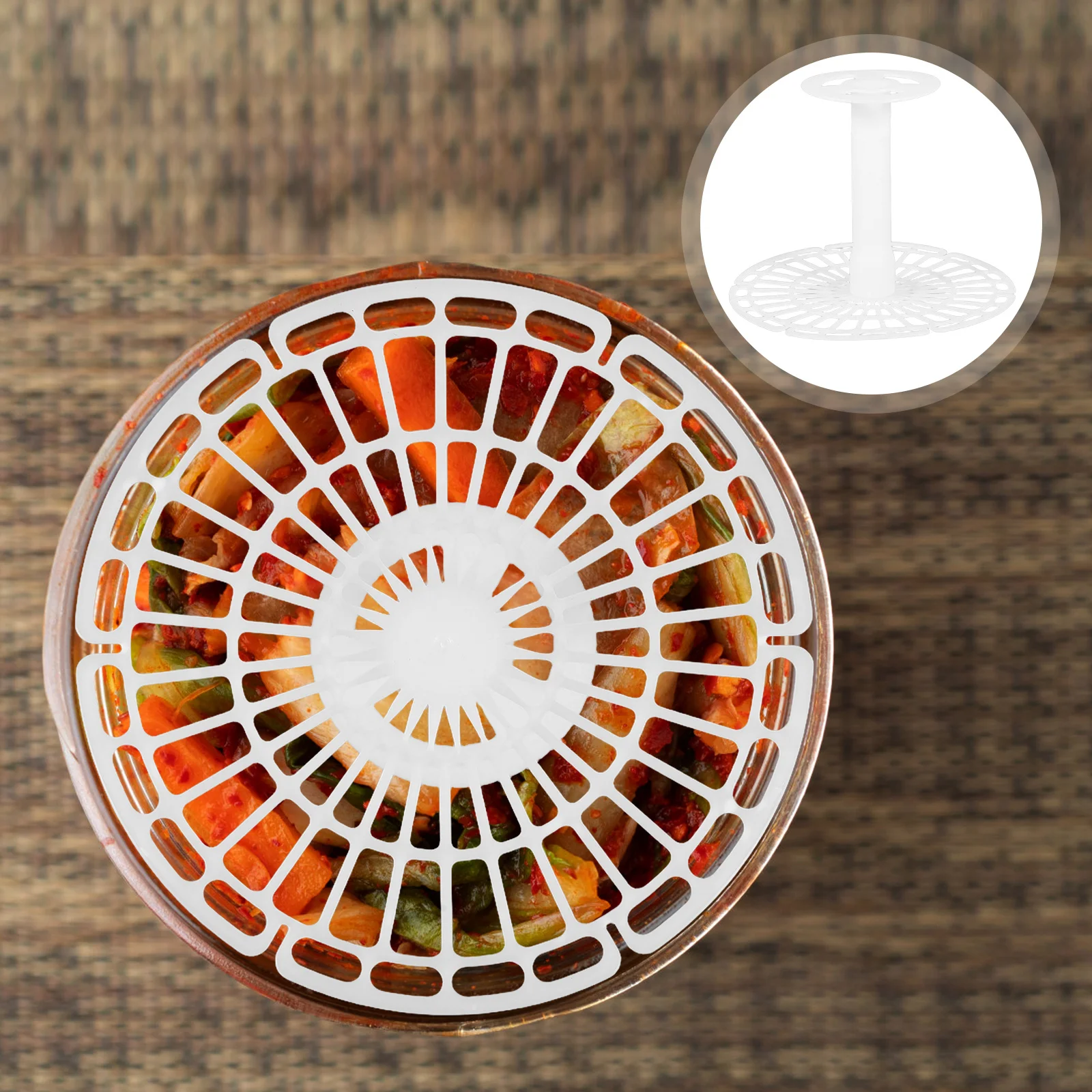 

Fermenting Jar Mesh Pressers Plastic Fixing Plate for Pickle Can Press Weight Presser Kitchen Gadgets Canning Fermentation Tool