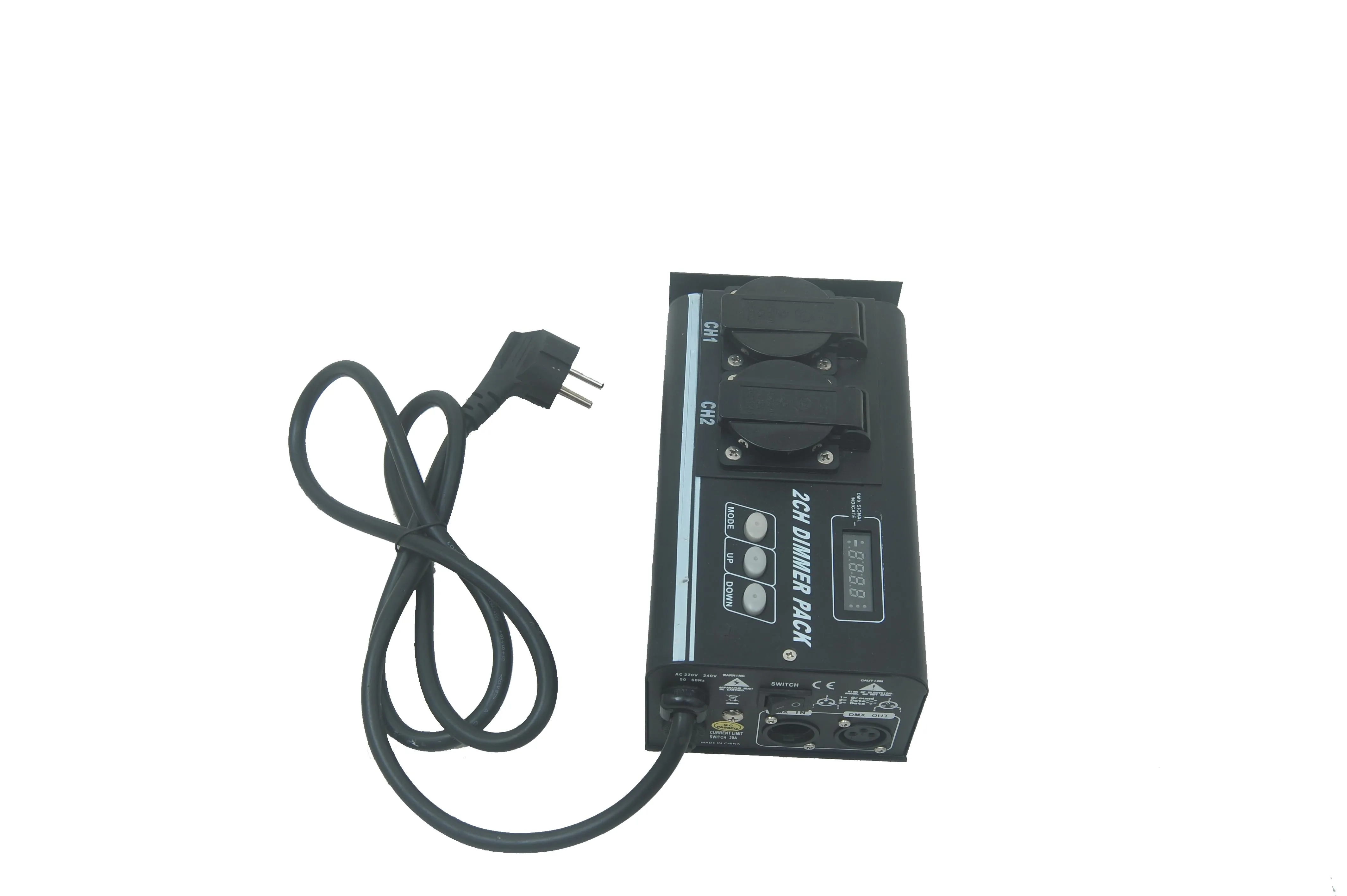 2 Channel Digital  Dmx Dimmer Pack 3 Pin Male XLR Ssocket for DMX Input