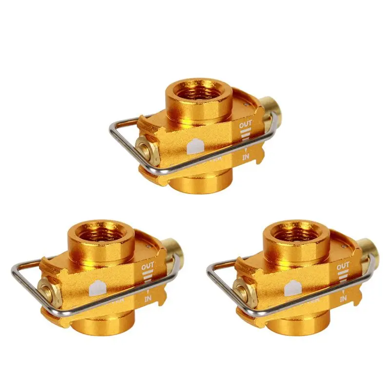 A01F-3X Camping Gas Saver Plus Gas Converter Shifter Refill Flat Tank Conversion Adapter Camping Gas Adapter Valve,Gold