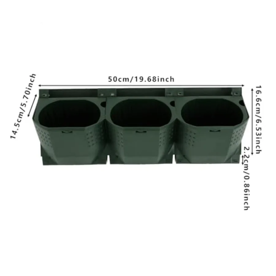 36-Slot Self-Watering Wall Planter For Indoor/Outdoor Use, Military Green Pp Plastic, 12-Piece Set With Built-In 10.56 Fl Oz Re view 2