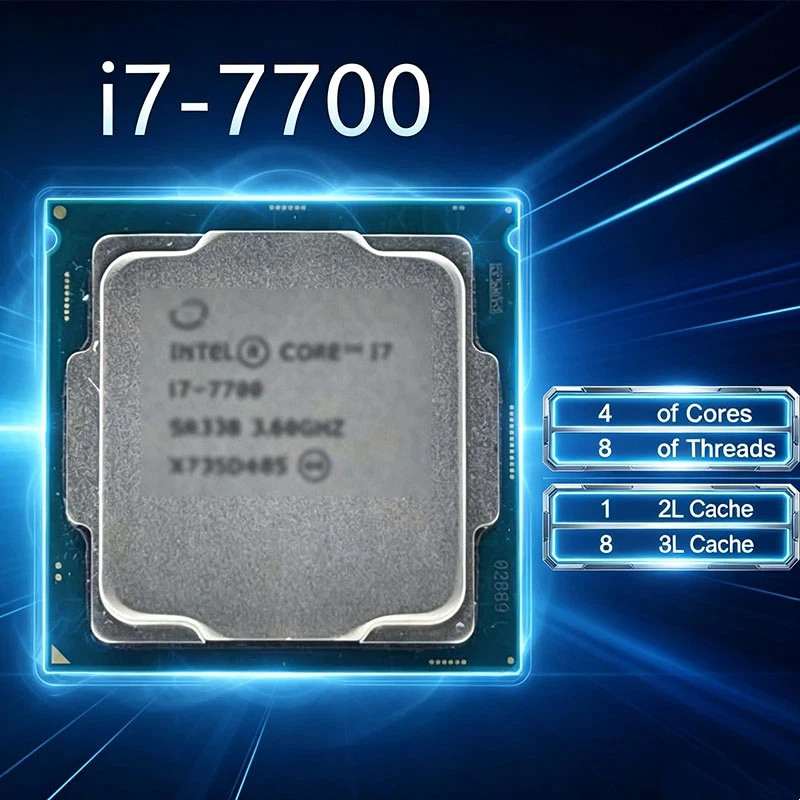 

For Intel Core I7 7700 Processor 3.6GHz Quad-Core Eight-Thread 8M Cache 65W LGA 1151 CPU for Desktop Loose Pie