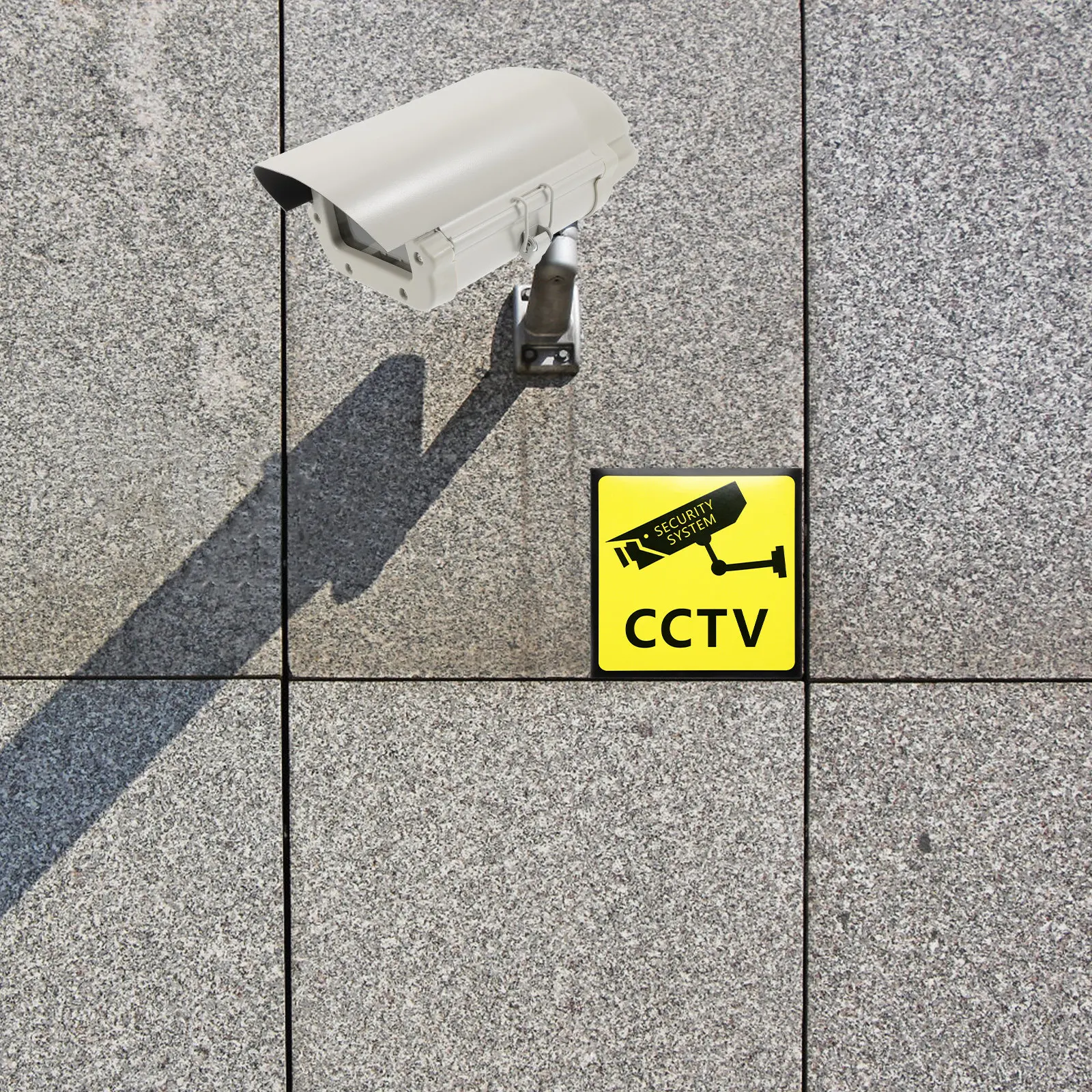 5Pcs Warning Signs for Property High-Definition Security Stickers Strong Adhesive Cctv Surveillance Signs No Trespassing Outdoor