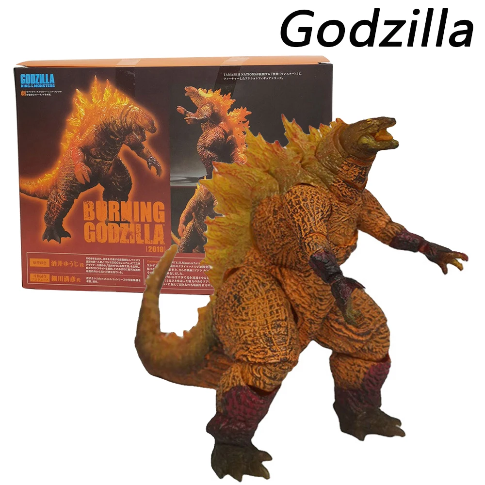 

Godzilla Vs. Kong King of Monsters Action Figures Red Lotus Godzilla 17cm Joint Movable PVC Garage Kit Model Toys Friends Gifts