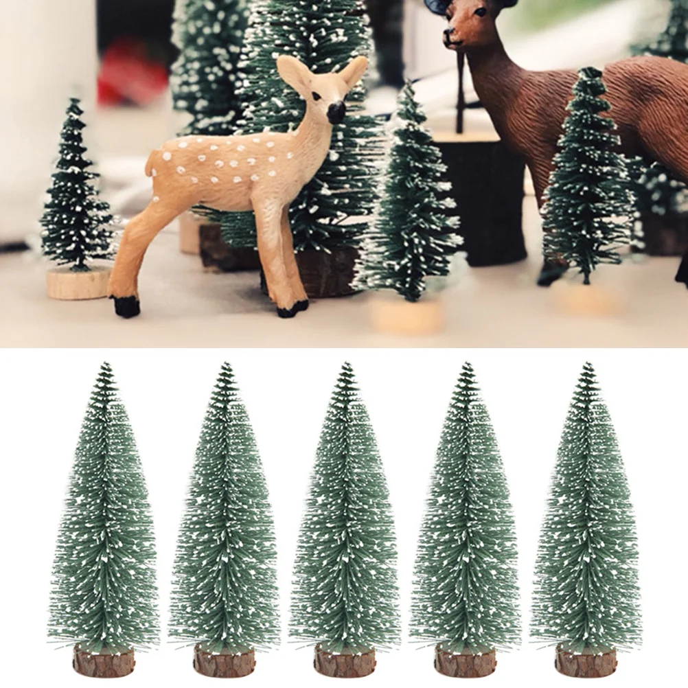 

10 Pcs Christmas Tree Party Decoration Ornaments Gift Xmas Bamboo Desktop Child