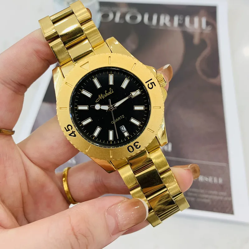 New Large Dial Watch, Women'S Pink Steel Strap, Luminous, High-End, Fashionable And Elegant Women'S Watch, 2026 New Model.