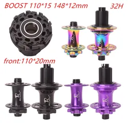 BOOST 9 Pawls RUJIXU Bicycle hubs   450T Noise 5 Bearing Hubs110x20 110x15 148x12MM 8 9 10 11 12 Speed MTB Bike Hubs 32 Holes HG