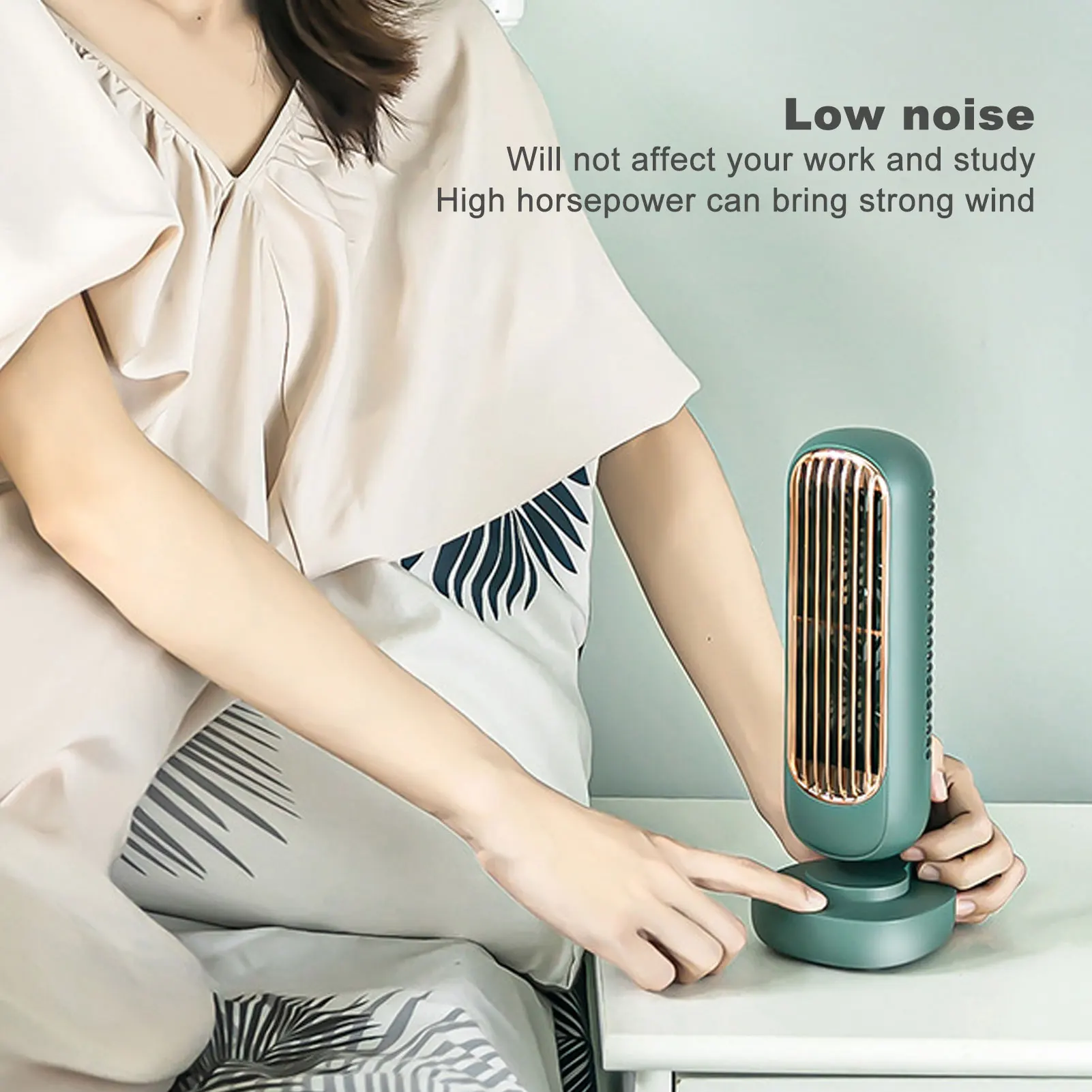 Portable Desk Fan, Table Fan, Air Circulation USB Rechargeable 3 Wind Speed Portable Desk Fan for Car Home Bedside Table