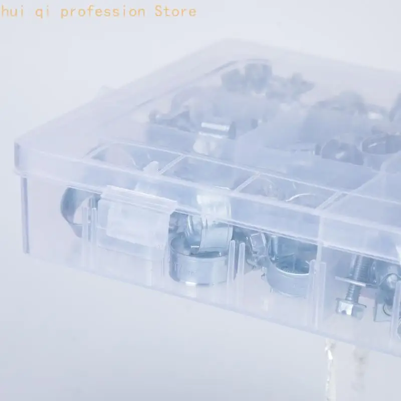 Schraubenverstellbarer Mini-Schlauchklemmensatz, 120-teilig mit Größenetiketten H8WE – Detail 9