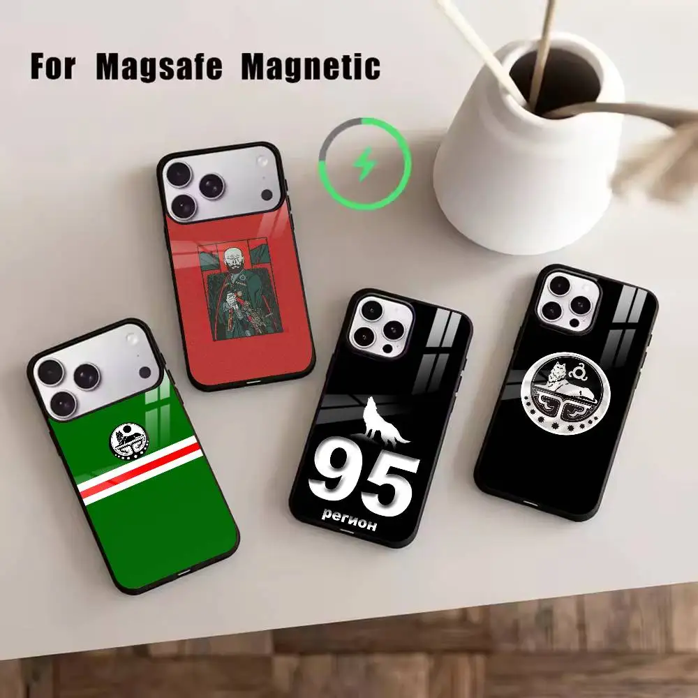 C-Chechen Coat of Arms Art  Phone Case For iPhone17,16,15,14,13,12,11 Plus,Pro Magnetic For Magsafe Wireless Charging