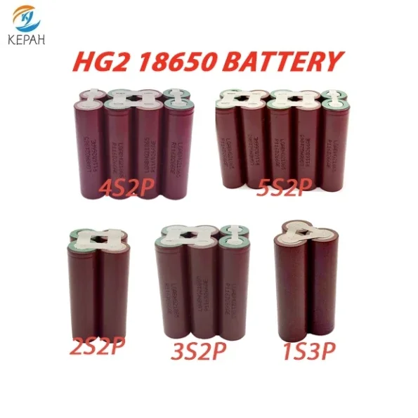 18650 HG2 10C Power Lithium Battery 3000~6000mAh Assembly And Maintenance Electric Screwdriver 1S3P 2S2P 3S2P 4S2P 5S2P 3.7V~18V