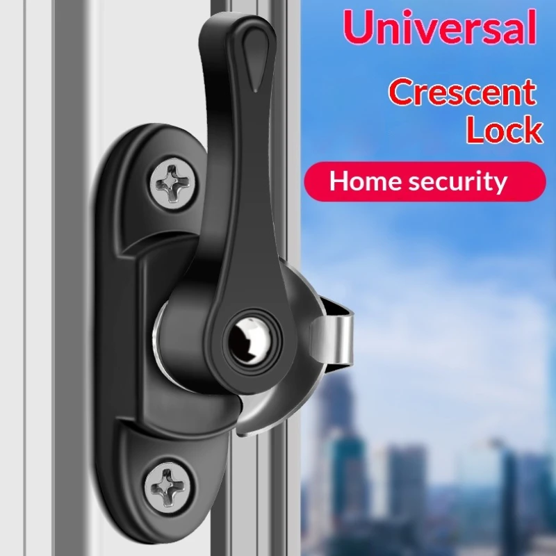 Antique Exterior Aluminum Square Door Handle Window Lock Mosquito Net Spare Parts for Outdoor Plastic House Curtain Bar Stand